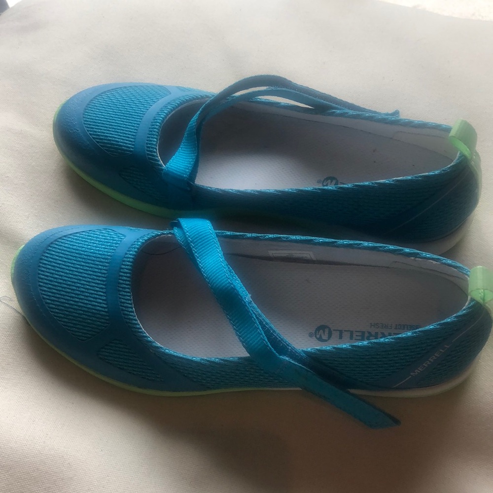 Merrell Women's Teal and Lime athleisure shoes - Picture 11 of 11